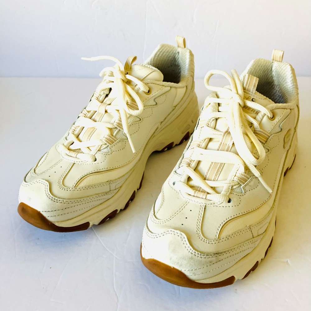Skechers D Lites Good Neutral Off White (Natural White/Beige) Women Sz 10